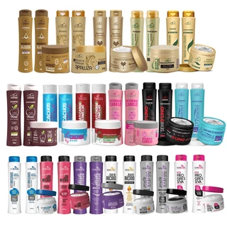 Kit capilar 30 produtos Belkit Natuza Fashion Mahair
