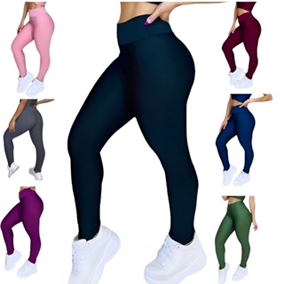 Calça Legging Suplex Feminina Lisa Cintura Alta