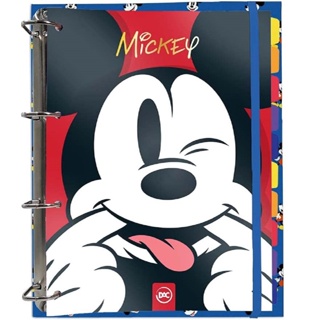 Caderno Fichário Argolado Universitário Com 144 Folhas Personagem Mickey
