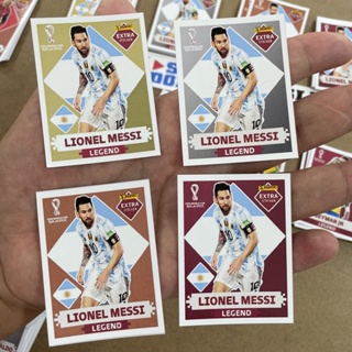 Figurinhas EXTRA STICKER Copa do Mundo 22 NEYMAR MESSI CR7 MBAPPE Completas  OURO PRATA BRONZE BORDÔ 