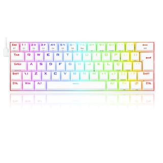 Teclado Gamer Redragon Karura B502 Brancoala Rgb Usb Abnt2