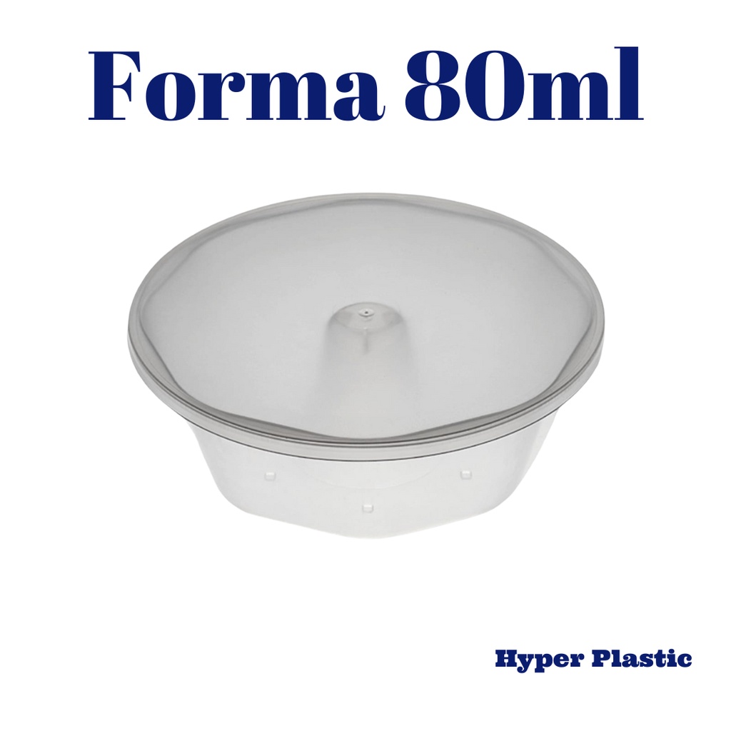 Forma De Pudim Plástico Mini C/ Tampa 80ml - 100 Unidades