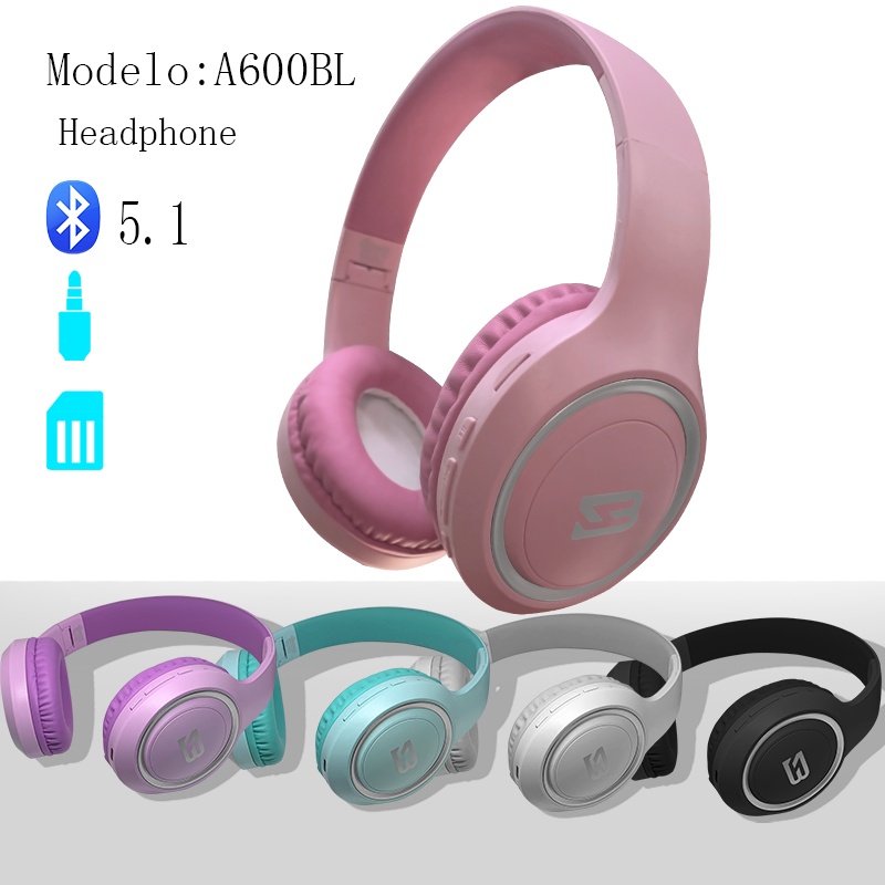 BYZ A600BL fone de ouvido headphone bluetooth 5.1 suporta Cart o