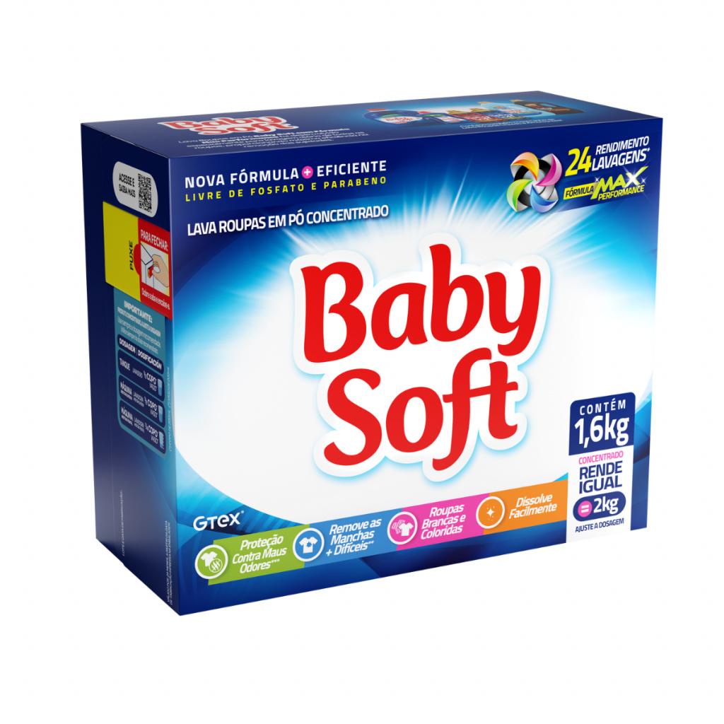 Lava Roupas Concentrado em Pó Baby Soft - 1,6kg | Shopee Brasil