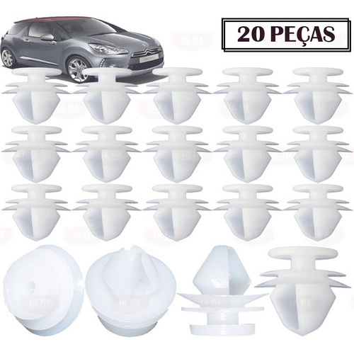 20 Presilhas Revestimento Lateral Porta-malas Ds3 12 A 15
