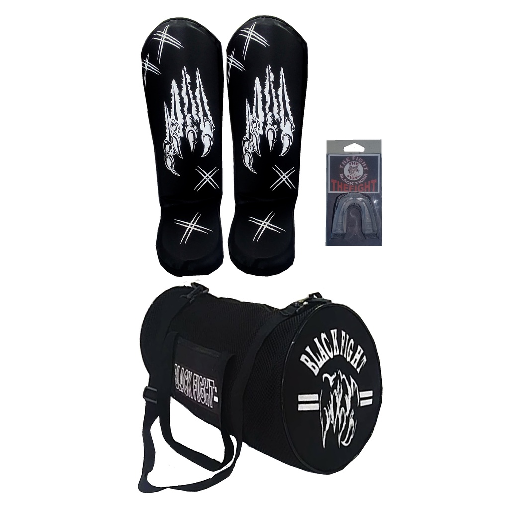 Kit,MuayThai,Caneleira,Bolsa,Bucal.