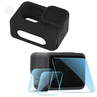 Kit Case De Proteção Silicone + Película Vidro Compatível com Gopro Hero 11