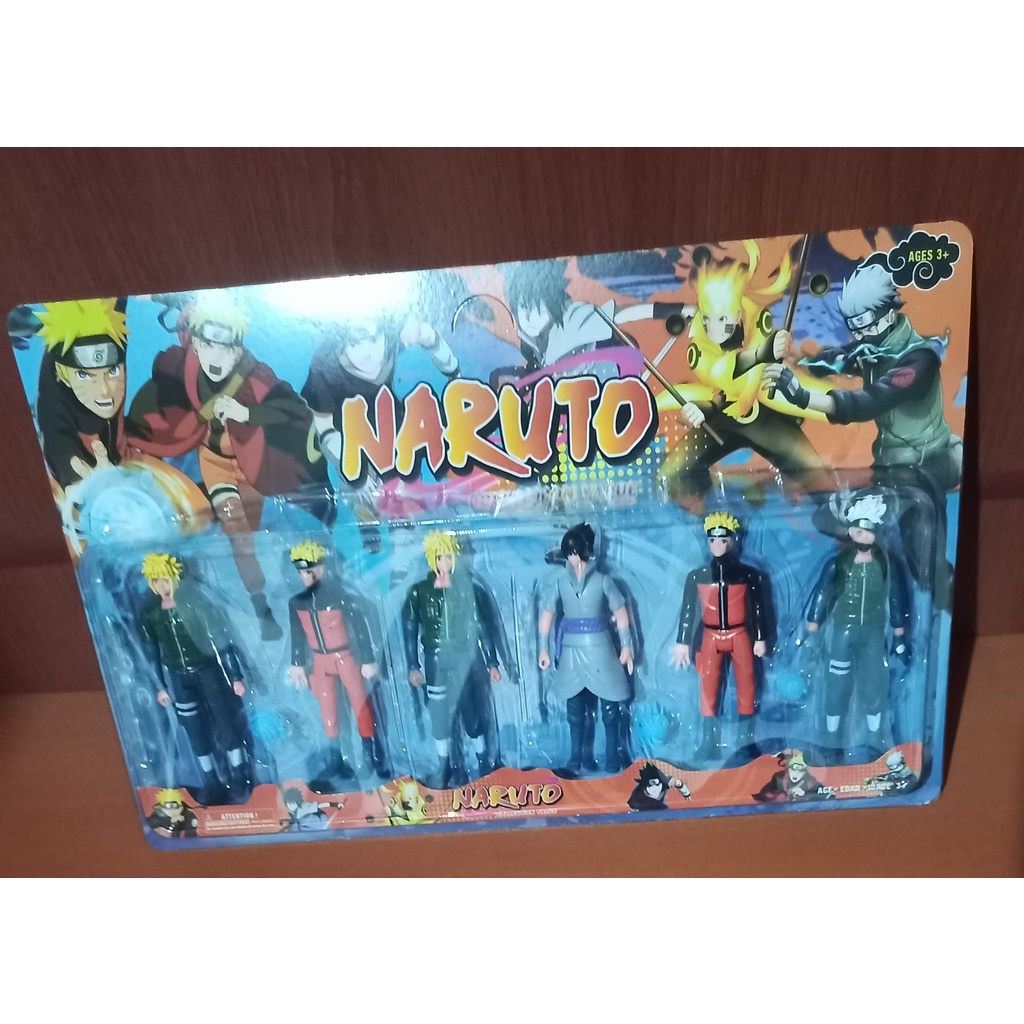Naruto Shippuden Cartelado Kit completo com 6 bonecos 15 cm em