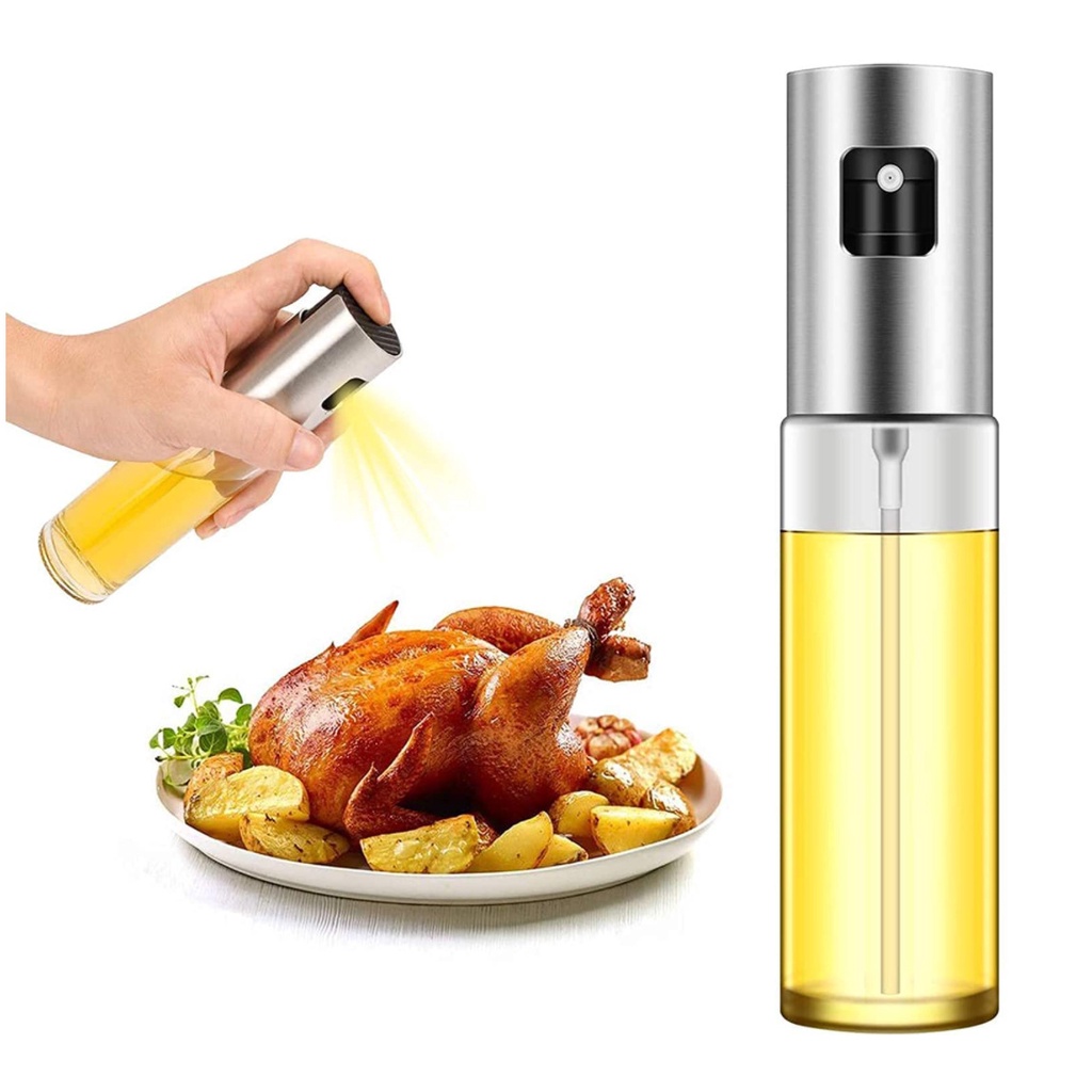 100Ml Spray Pulverizador Vidro Borrifador Azeite Vinagreessenciais De Cozinha