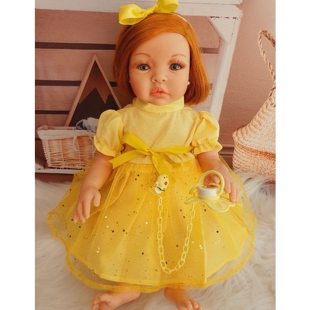 Boneca Reborn By Baby Dolls Molde Mary Ann Ruiva em Promoção é no