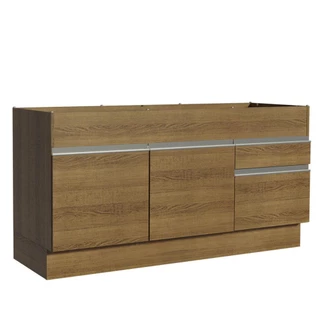 Balcão de Pia Armário de Cozinha 150 cm 2 Portas e 2 Gavetas (Sem Tampo e Pia) Rustic Glamy Madesa em Oferta na Shopee