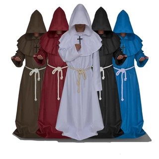 Fantasia de frei/monge tendência para halloween e festas. Fantasia leva até 7 dias para envio, para que possa escolher a cor e tamanho do produto!