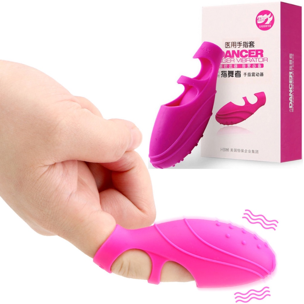 Sapatilha De Dedo Vibrador de Dedo em Silicone Massageador Vibrador Clitoris Estimulador Bateria Inclusa