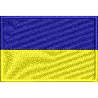 Patch bordado bandeira Ucrânia termocolante