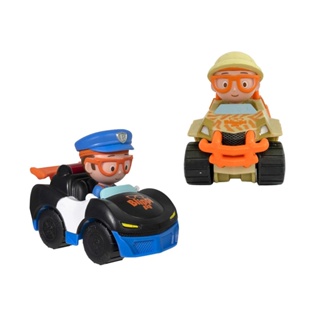 Kit Blippi - Mini Veículos - Carro de Policia + Safari Móvel