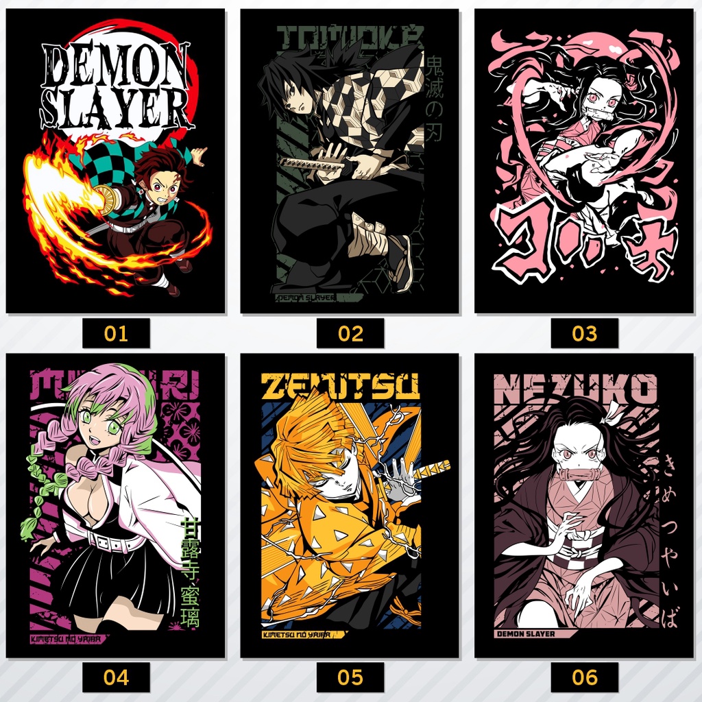 Placa Decorativa Demon Slayer em MDF 3mm - Tamanho 13x19cm - Animes - #1