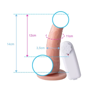 Vibrador Com Ventosa Prende na Parede 12,5 x 3cm