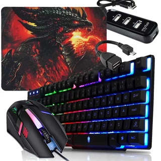 Kit Mobilador Gamer RGB Completo Promoção Para Celular Com Teclado RGB + Mouse Óptico em Oferta na Shopee