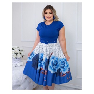 Vestido Estampado Baratos Rodado Midi Godê Fardamentos Evangélicos Social