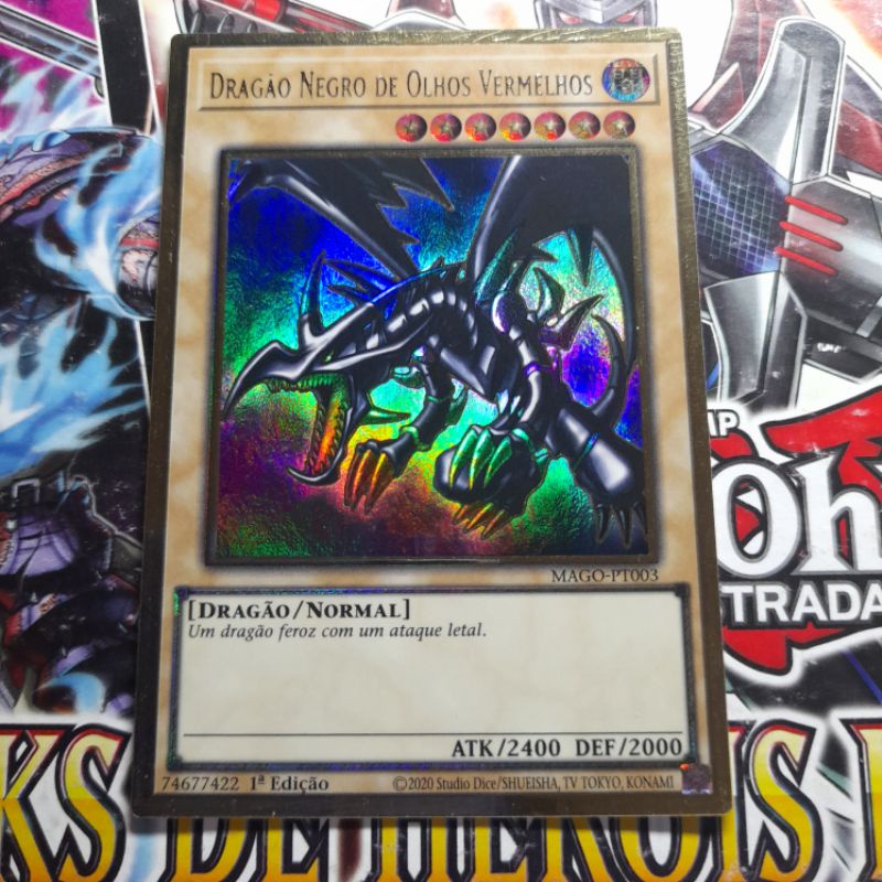 Dragão Negro De Olhos Vermelhos - Premium Gold Rare - Original - Yu-gi-oh /  Yugioh