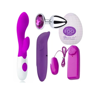 Kit Sex Shop Golfinho + Bullet + Rabbit 10 + Plug Anal + Egg