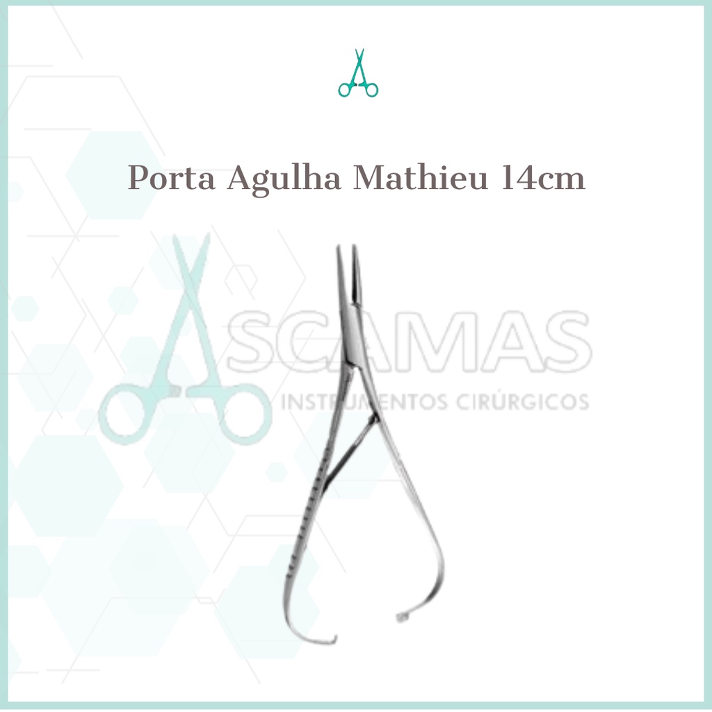 PORTA AGULHA MATHIEU 14 CM P/ SUTURA