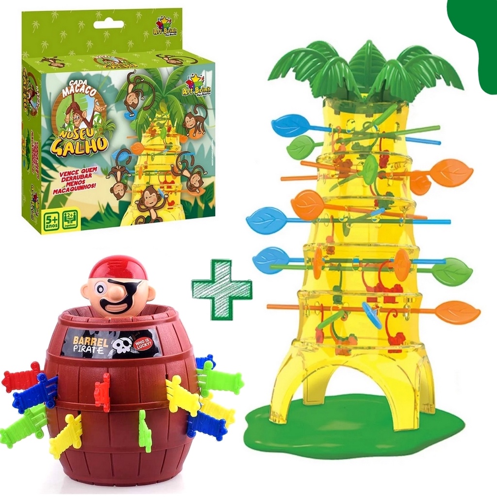 Jogo de tabuleiro: macacos na árvore (jogo de macaco, jogo de vara