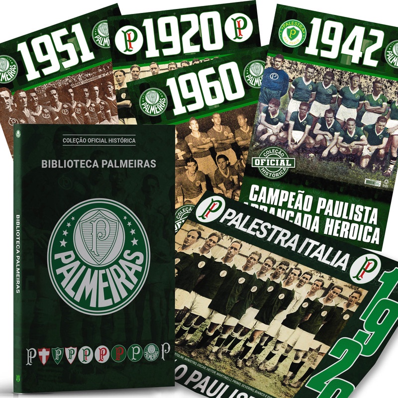 Biblioteca Palmeiras Oficial Historica - Com Box E 4 Posteres