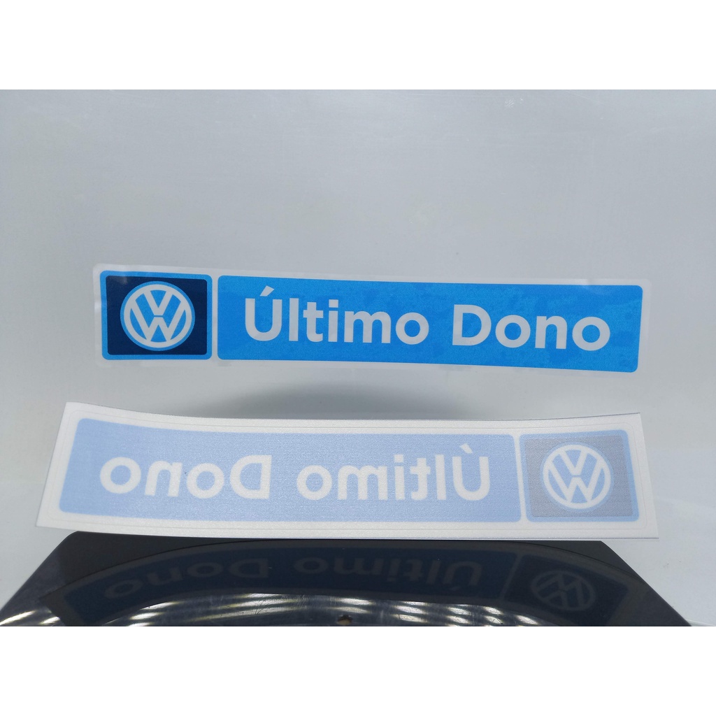 ADESIVO ÚLTIMO DONO - CARROS VOLKSWAGEN - ELABORADO NO MODELO DAS CONCESSIONÁRIAS VOLKSWAGEN
