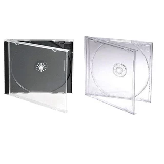 Estojo/Box CD Acrílico Transparente/Cristal ou Preto c/50 Unidades