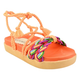 Sandalia Papete Feminina Birken Rasteirinha Conforto Plataforma Amarração Verão Colorida