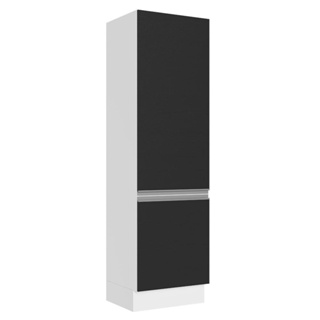 Paneleiro 100% MDF 60 cm 2 Portas Branco/Preto Acordes Madesa