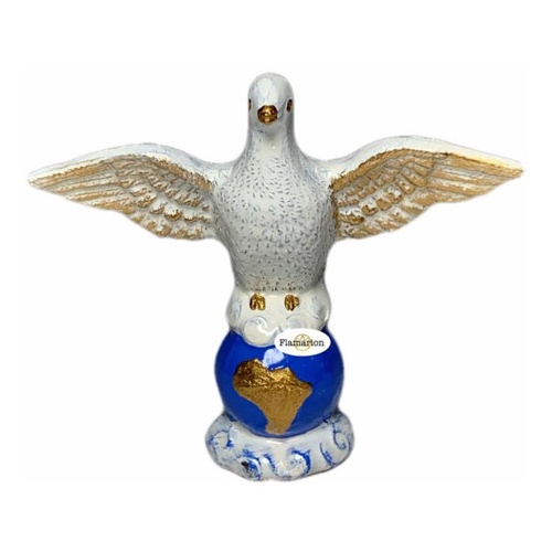 Imagem Divino Espírito Santo Metal Mesa 7x8cm Ponta Bandeira