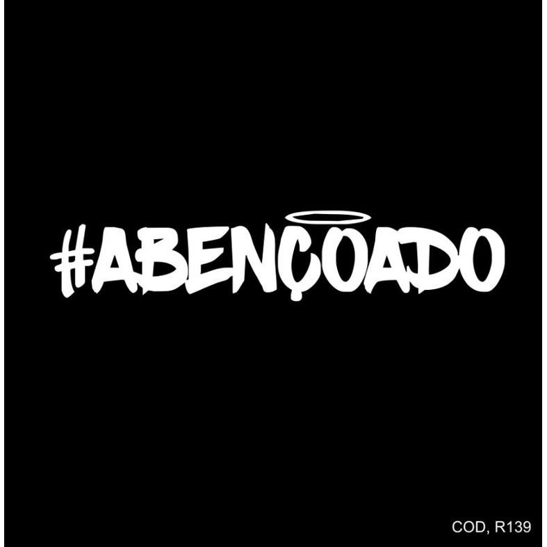 Adesivo Abençoado - Pequeno - Adesivos Carro Moto Biclicleta Capacete ...