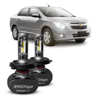 Ultra Led Shocklight 10.000 Lumens 6000k Chevrolet Cobalt Farol Alto e Baixo Novo