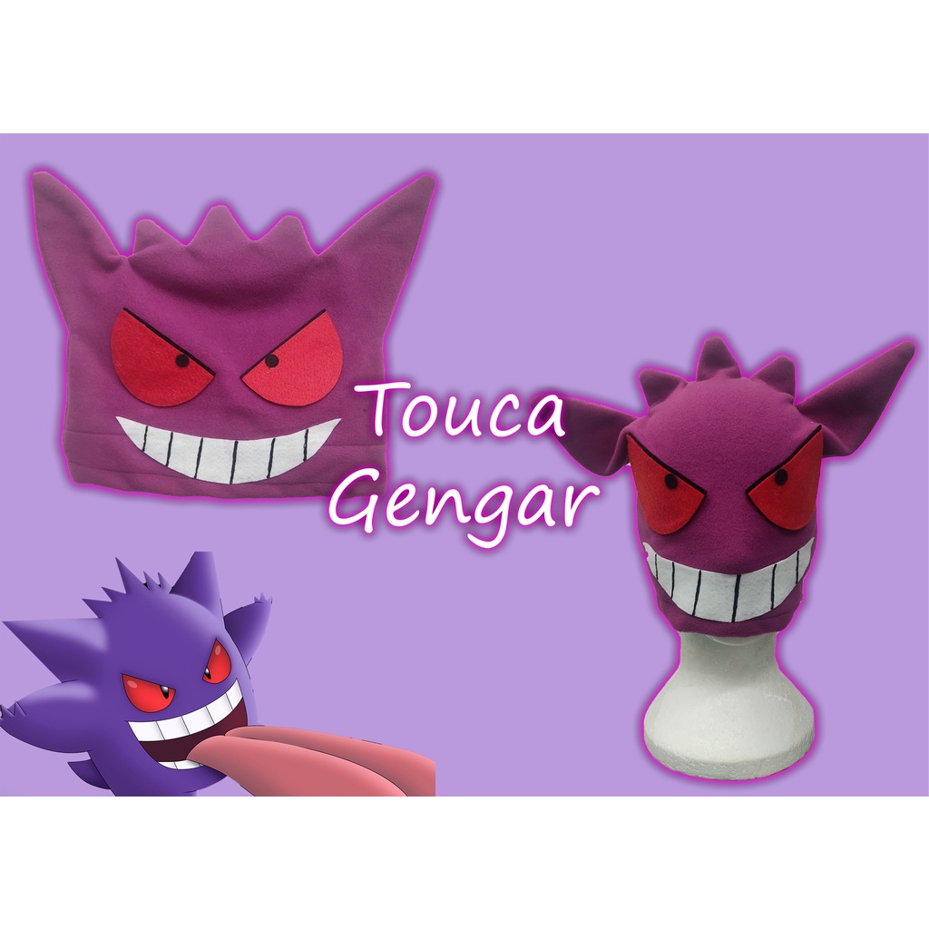 Pokemon Gorro reversível Center Gengar preto e roxo (tamanho único), Preto,  Tamanho �nica