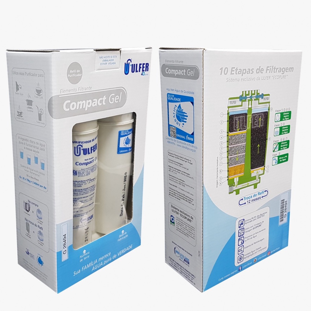REFIL DUPLO ULFER PARA PURIFICADOR COMPACT GEL