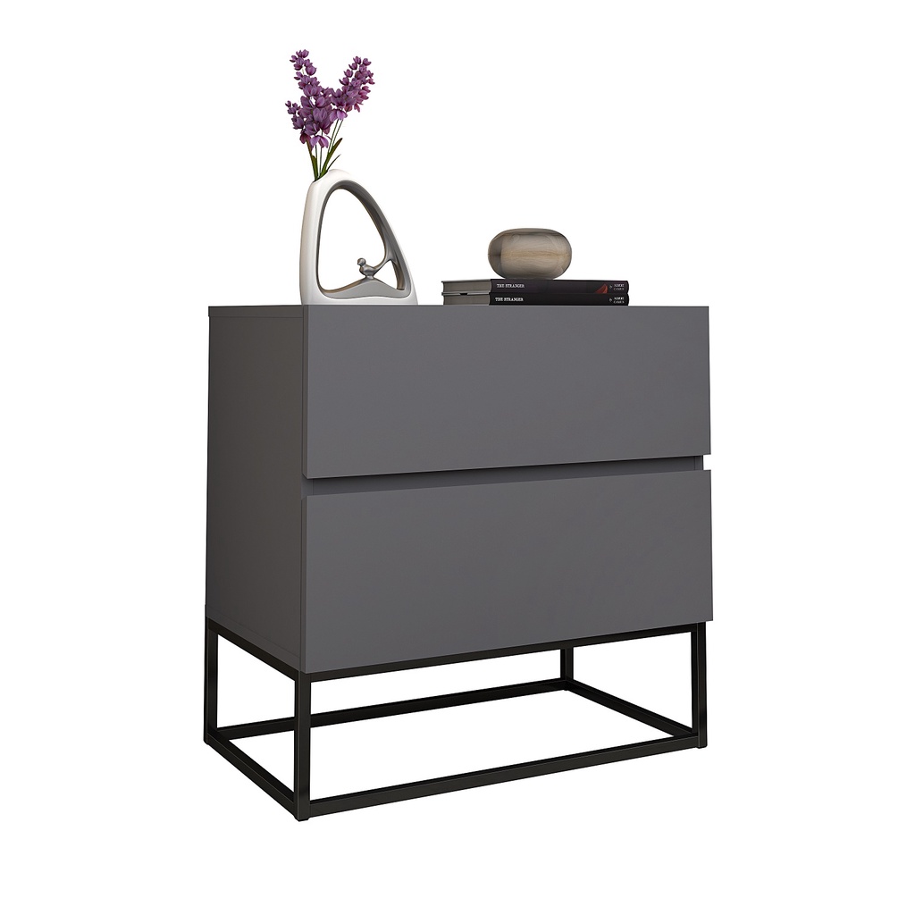 Mesa De Cabeceira Alto Padrão 2 Gavetas P/ Quarto Casal