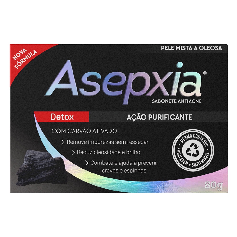 Asepxia Sabonete Barra Detox 80g