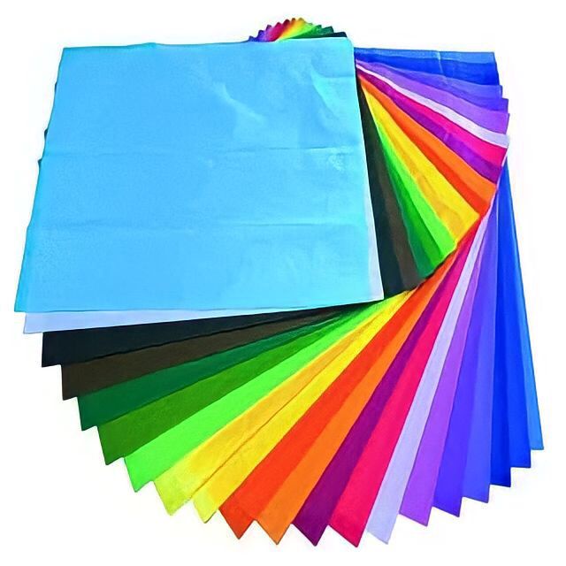 Papel de Seda 50x70 cm Pacote C/100 Unidades - Variadas Cores - Para ...