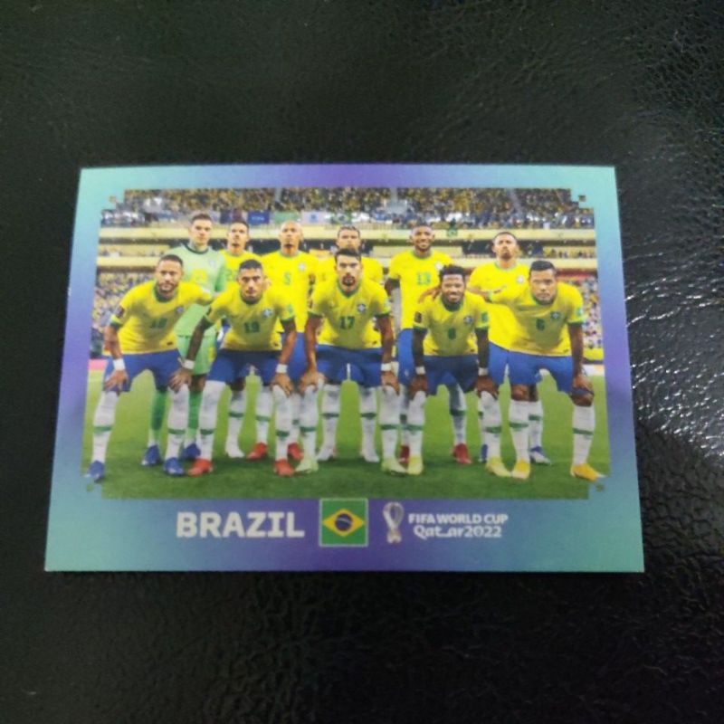 Bra 1 - Brazil Seleção - Figurinhas da copa catar Panini figurinha 500 -  Brasil