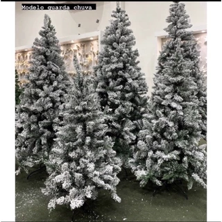 Árvore de Natal Pinheiro Neve Luxo 120cm 200 galhos e 150cm 312 galhos e 180 cm 545 galhos