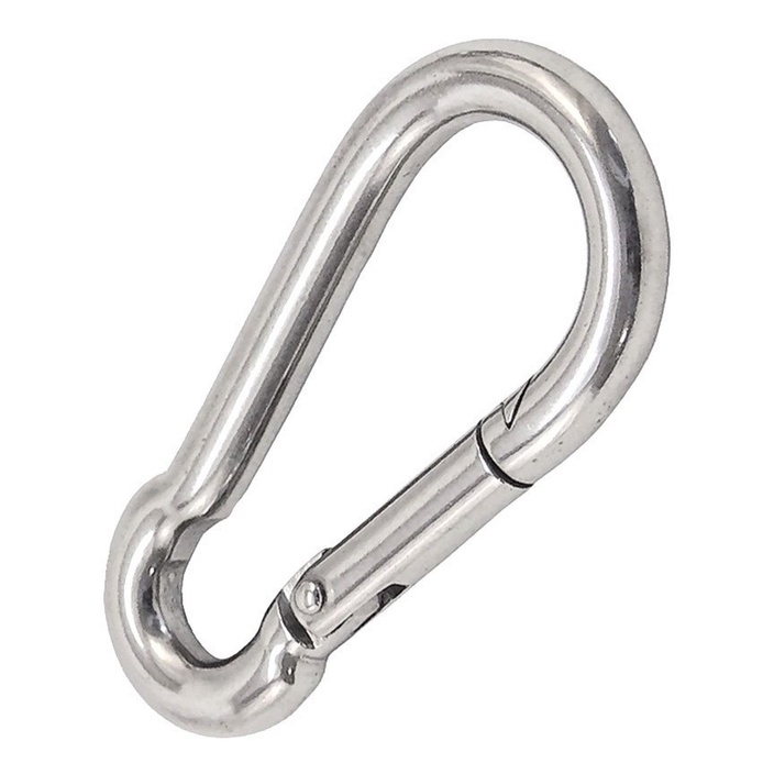 Mosquetão Em Aço Inox 7 Mm Engate Rápido Carga Max 100 Kg
