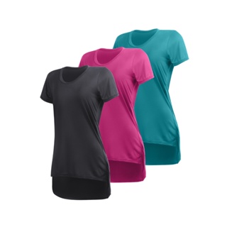 Kit 3 Blusas Academia Fitness Tapa Bumbum Ps Camiseta Feminina