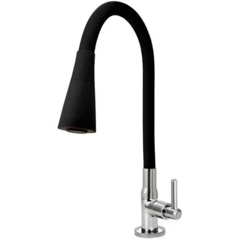 Torneira Cozinha Flexível Cone Preto 1/4 de volta - Luxo 12056