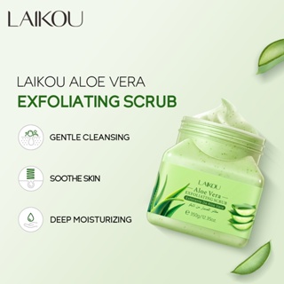 LAIKOU Aloe Vera Esfoliante Corporal Limpeza De Pele Morta Suavizante De Acne 350g