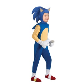 Fantasia De Halloween Carnaval Chineco Azul Super SONIC Menino