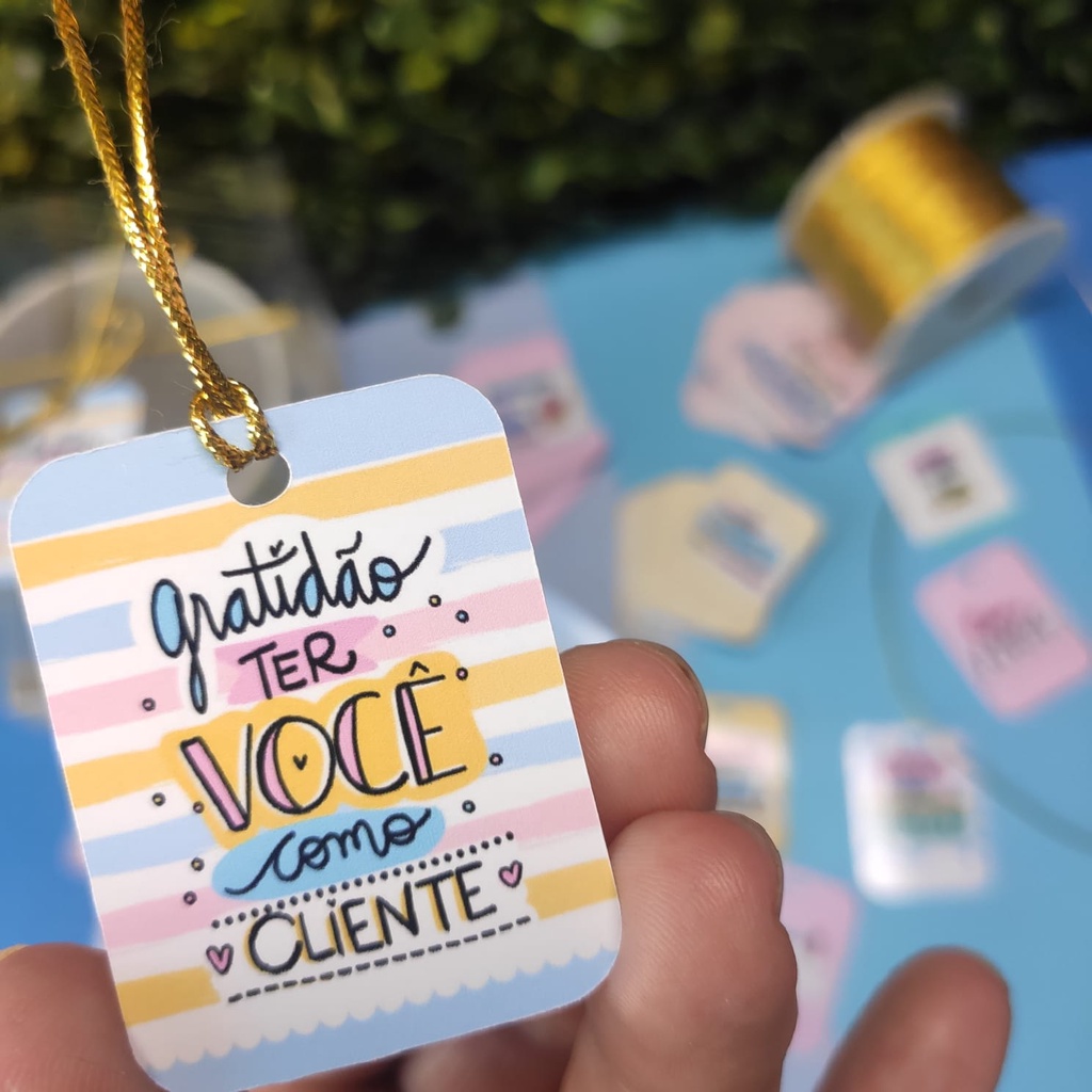 Tag Personalizadas Cartão de Agradecimento ao cliente Etiqueta Personalizada