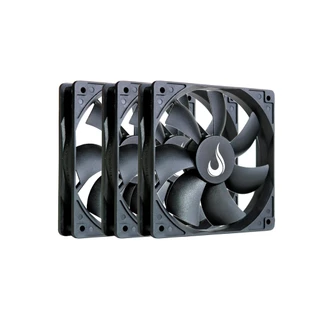 Kit com 3 Cooler Fan Rise Individual Black Sem Led 120mm RM BK 01 FB