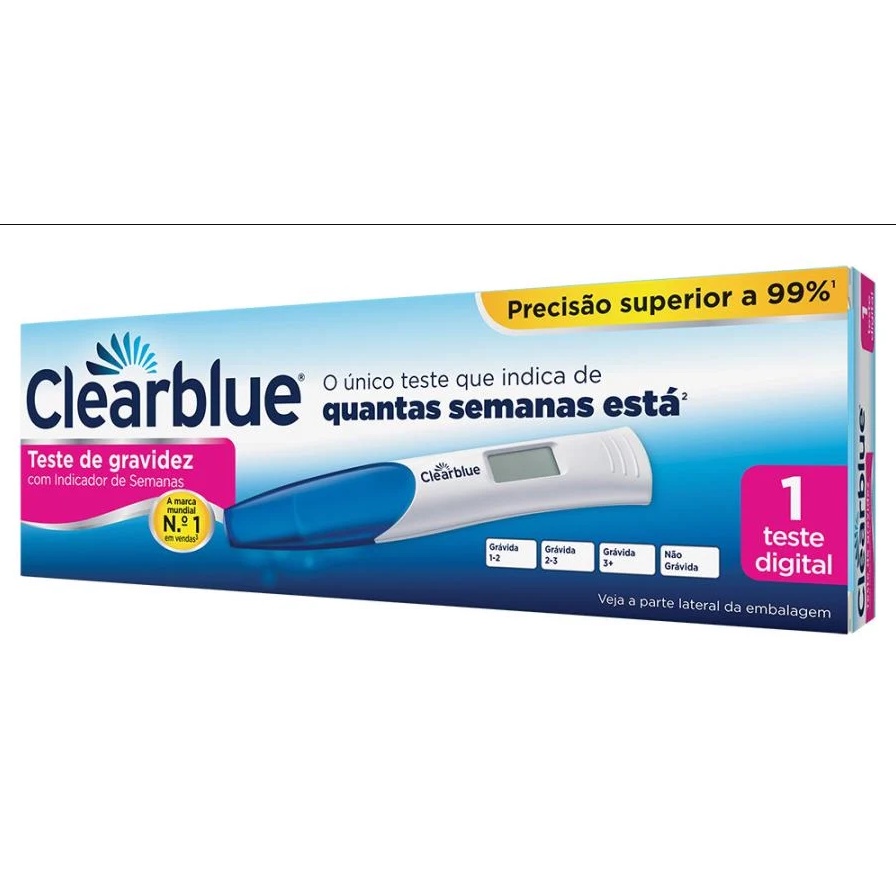 Teste De Gravidez Clearblue C Indicador De Semanas 1 Un Shopee Brasil 